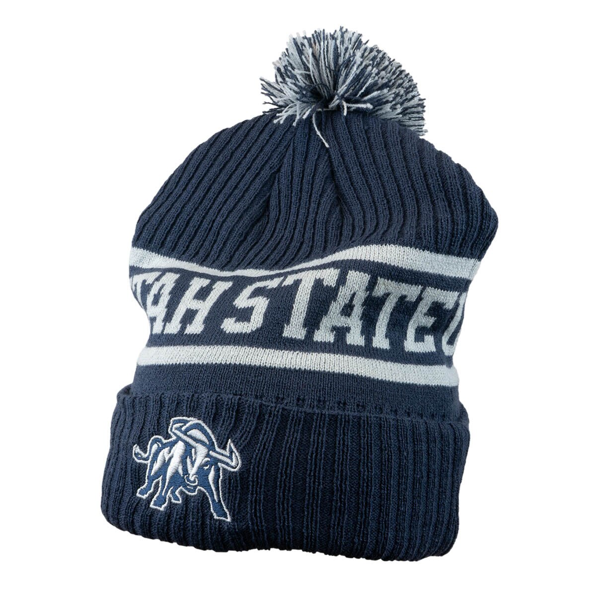 Nike Utah state aggie bull pom pom beanie
